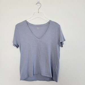 Madewell Blue V Neck T Shirt